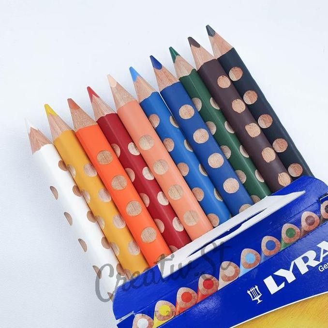 

Hot Sale !!! Lyra Groove Pensil Warna Anak 10 Warna Triangular