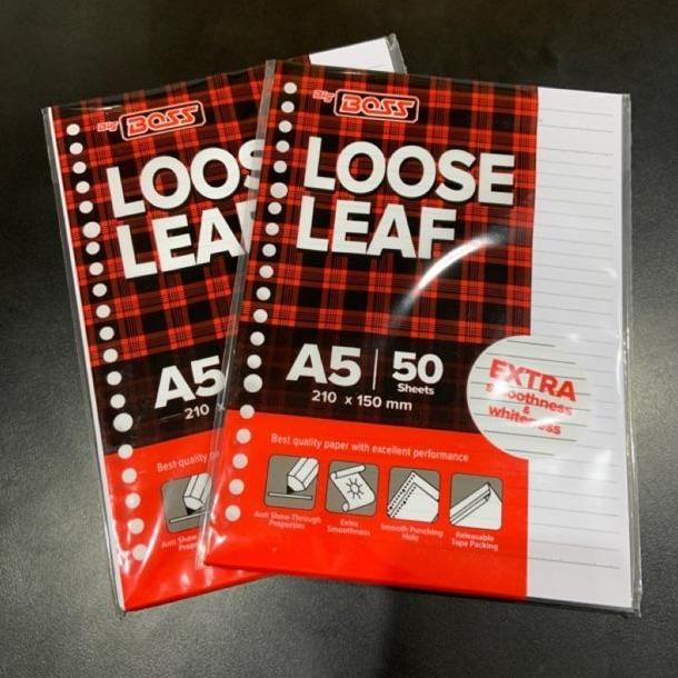 

Hot Sale !!! Big Boss Loose Leaf A5 50 Lembar Garis 20 Lubang Ring