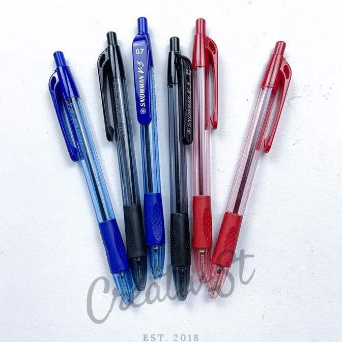 

Segera Miliki !!! Snowman Bolpen Semi Gel Pulpen V-5 0.7Mm