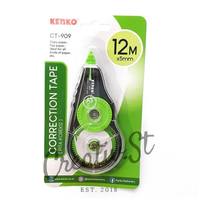 

Hot Sale !!! Kenko Tip Ex Kertas Correction Tape Ct-909 12 Meter