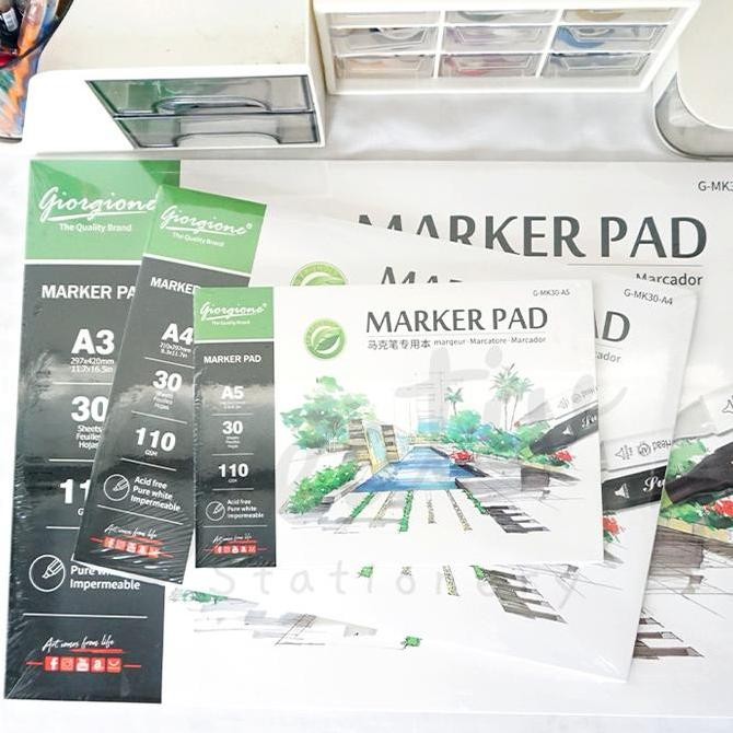 

Hot Sale !!! Giorgione Marker Pad Buku Sketsa Spidol 30 Lembar 110 Gsm Gambar - A4