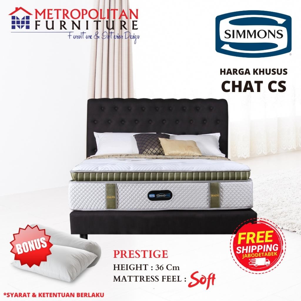 Springbed Simmons Prestige Full Set Kasur / Spring Bed Simmons Matrass