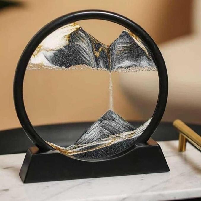 Pajangan Meja Dekorasi Jam Pasir Hisap Gurun 3D 17 cm - SA-3D