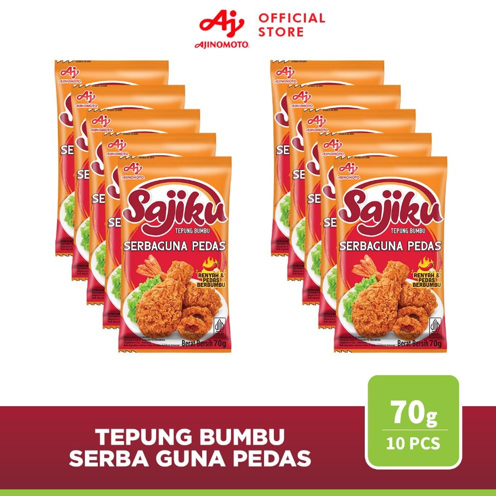 

READY STOCK Sajiku Tepung Bumbu Pedas Sachet 70g (10 pcs)