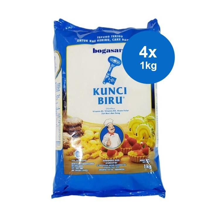 

READY STOCK Bogasari Kunci Biru Tepung Terigu 4 x 1 kg