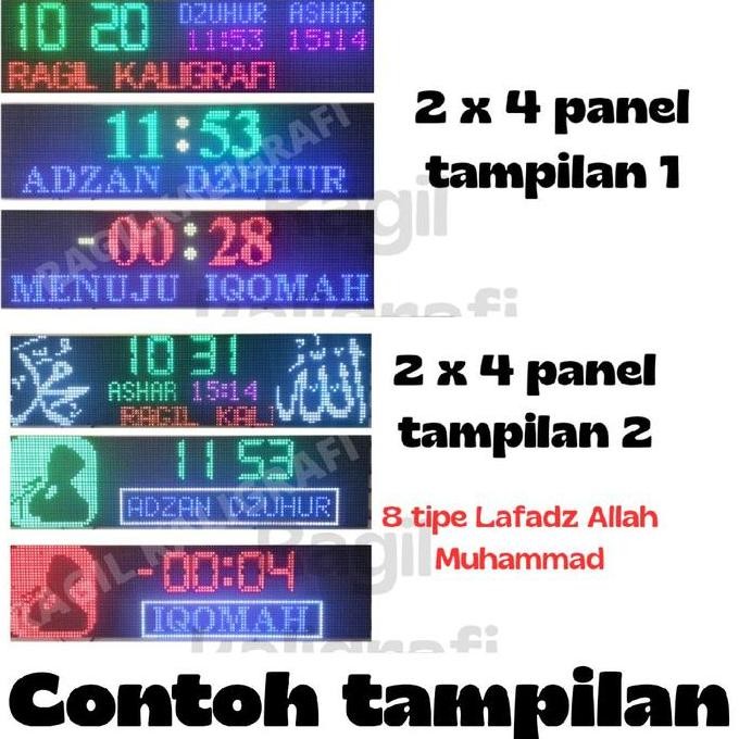 Controller jws p10 rgb scan 1/8S 2 baris - kontroler jws khalifah jws esp 2 baris kontroler jam wakt