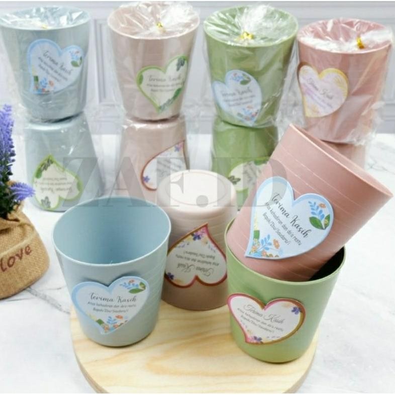 (isi 50pcs) souvenir pernikahan gelas kemasan plastik