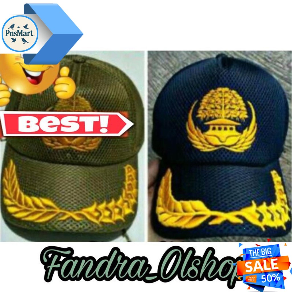 TOPI KORPRI PNS GOLONGAN 3 BIRU / KHAKI. KUALITAS TERBAIK 