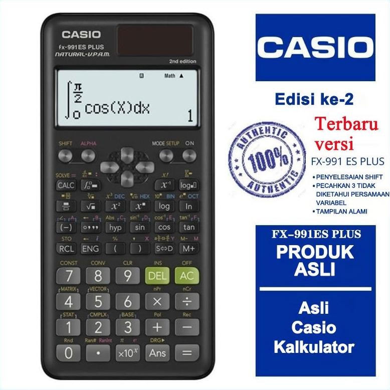 

100% AsliKalkulator Scientific Casio Fx-991Ex/Fx-991Es Plus Casio Original Kalkulator Calculator Scientific Kalkulator Ilmiah Kalkulator Sekolah Garansi Resmi 3 Tahun 2Nd Edition Kalkulator Casio Scientific Calculator Casio Scientific