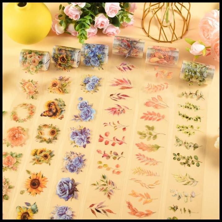 

Roll Sticker 2 Meter*50Mm Bunga Flower Stiker Estetik/Bunga Hiasan