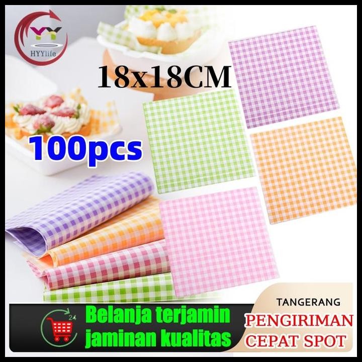 

100Pcwax Paper Sandwich Wrapping Paper Greaseproof Kertas Penggorengan