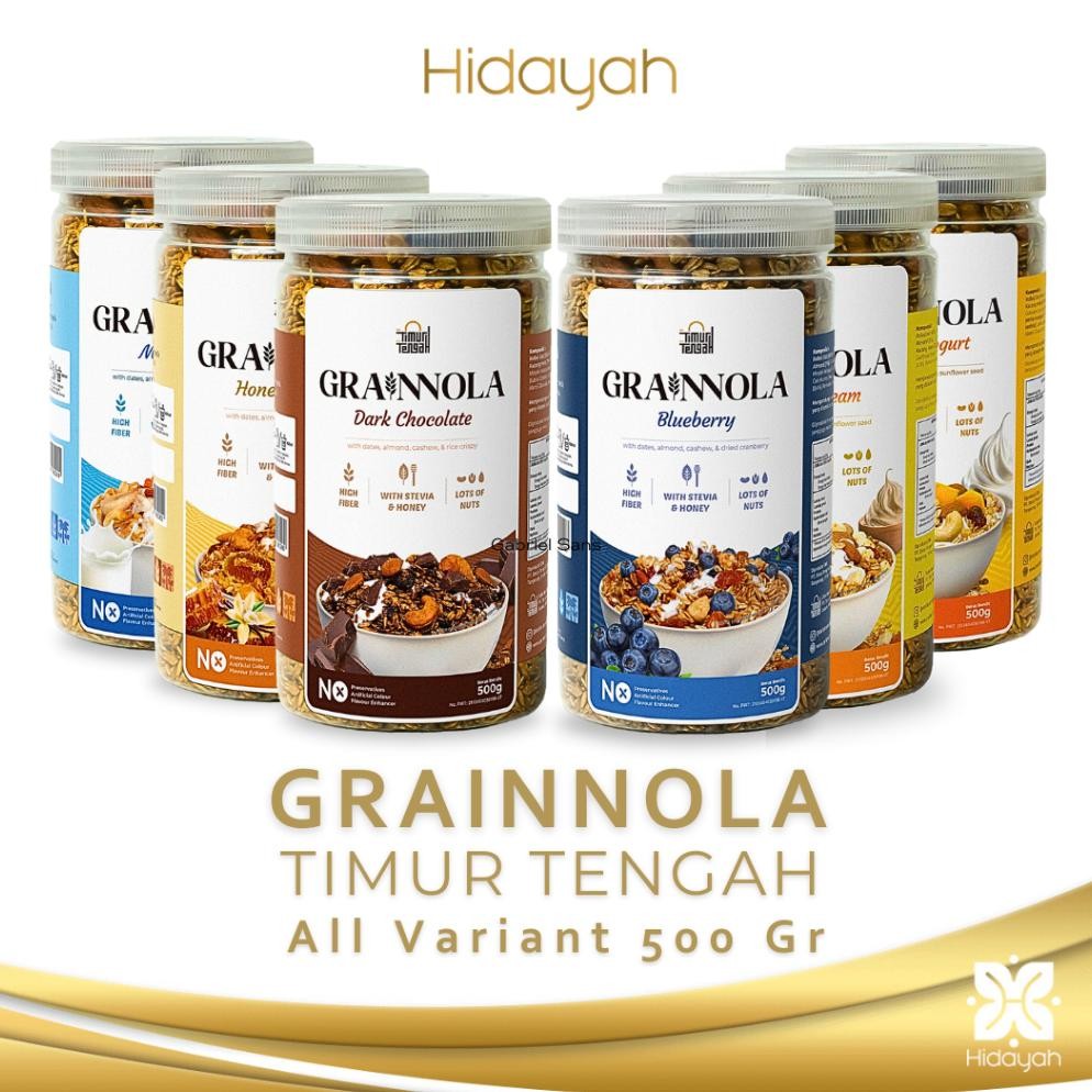

TERLARIS Granola 500 Gr Timur Tengah Grainnola Sereal Sarapan Diet Sehat Siap kirim