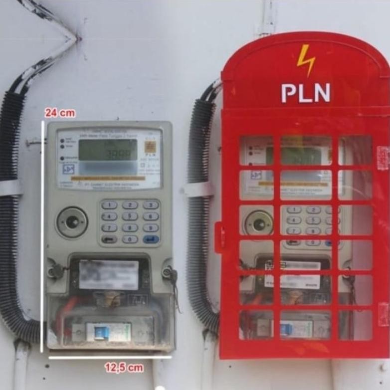NEW Box Meteran Token Besar/ Model British Thelephone booth/ Box MEteran listrik PLN Token Prabayar