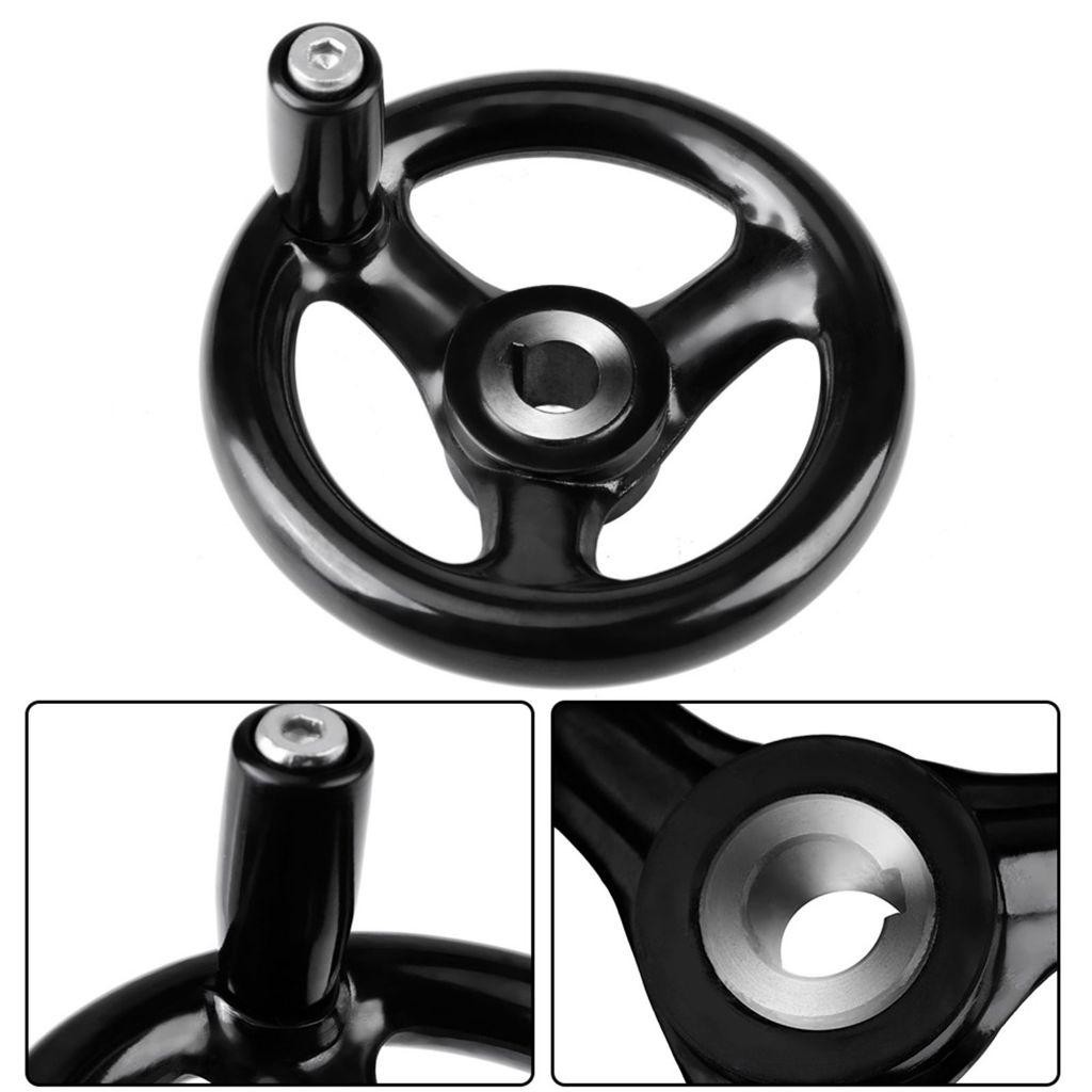 12 *100Mm Mesin Miling Bubut Hand Wheel Roda Tangan Mesin Milling Dengan Gagang Putar Handwheel Utk 