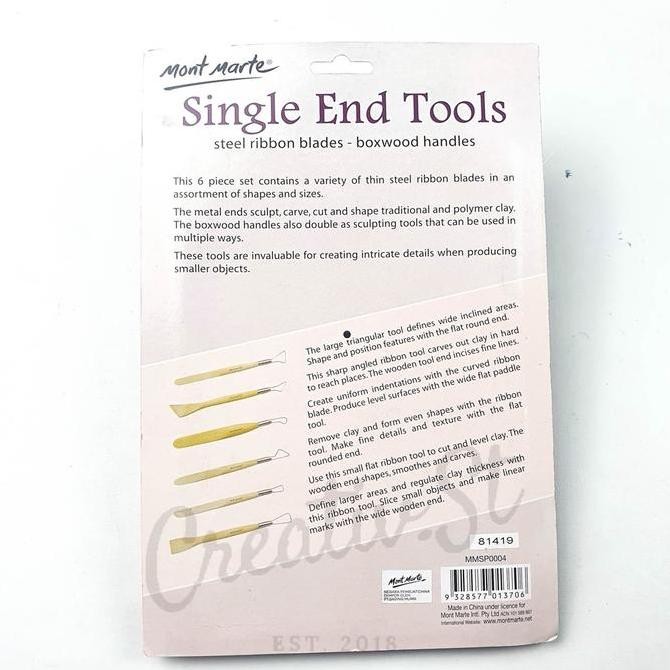 

Eksclusiv !!! Mont Marte Alat Pahat Clay Modelling Sculpting Tools Single End Pottery
