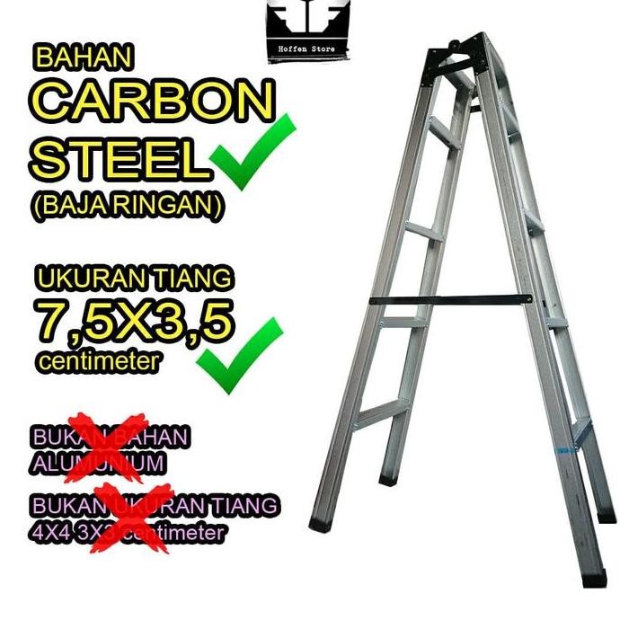 Tangga Lipat Ukuran 1 M / 1,5 M / 1,75 M / 2 M / 2,5 M Bahan Baja