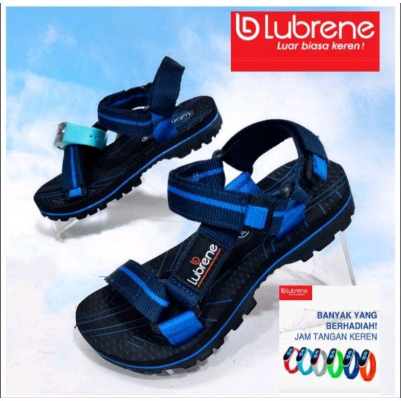Lubrene Sendal Gunung Anak Pria Cowok Karet Anti Slip Sandal Berhadiah Jam Tangan Digital Original B