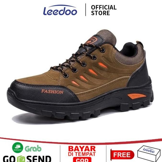 Leedoo Sepatu Gunung Hiking Sepatu Pria Outdoor Waterproof SP101
