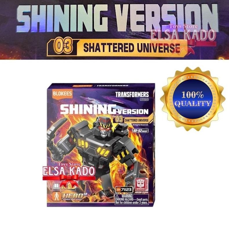 Blokees Transformers Shining Version 03 Shattered Universe Blindbox 1 Pcs Gacha Megatron / Orion Pax