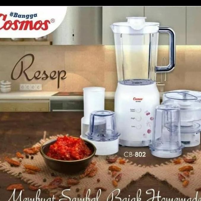BLENDER COSMOS 4IN1 CB 802. BLENDER +COPER+SARINGN+MIL BUMBU