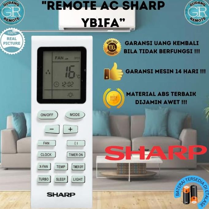 REMOTE REMOT AC SHARP YB1FA ORIGINAL