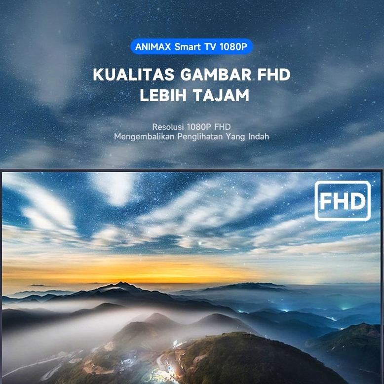 (+Free Kayu)Animax Sakura Smart TV Digital 43 inch TV LED Android 11.0 FHD Televisi LED TV 32 inch T