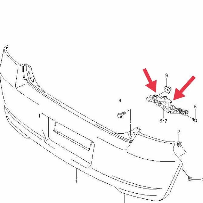 Bracket Breket Bumper Belakang Swift 2008 - 2011 Tipe St Original Termurah