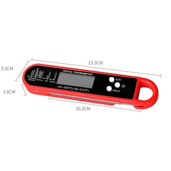 

Terlaris Vinnatsu -50~300 Termometer Makanan/Minuman Digital Food Thermometer Pengukur Suhu Daging Steak Kopi Susu Air/ Digital Thermometer Dapur Pengukur