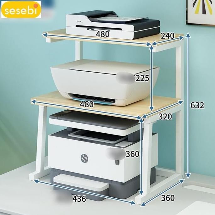 SESEBI Rak Meja Printer 2 Tingkat Serba Guna