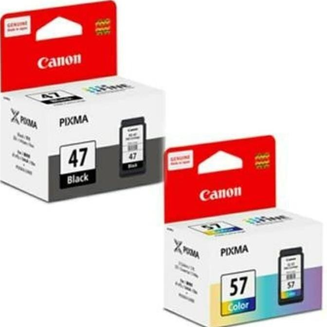 TINTA PRINTER ORIGINAL CANON PIXMA PG-47 BLACK CL-57 COLOUR E400 E410