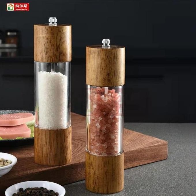 

Terlaris Penggiling Biji Lada Garam Merica Manual Pepper Mill Grinder Kayu Kaca