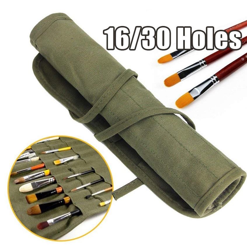 

Premium Tas Penyimpanan Kuas Lukis Tempat Pencil Gambar Roll Travel Portable High Quality