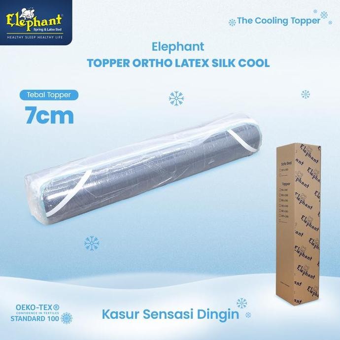 ELEPHANT TOPPER ORTHO LATEX SILK COOL / TOPPER KASUR DINGIN ORTHOPEDIC