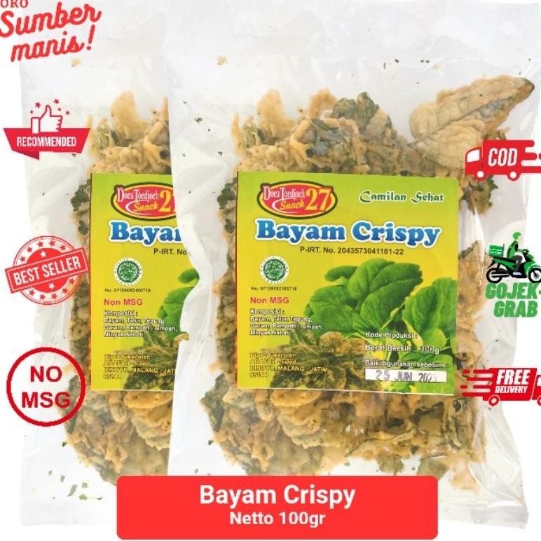 

Praktis Bayam Crispy Cap Doea Toedjoeh Oleh Oleh Malang