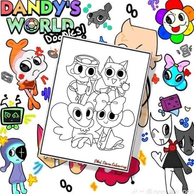 

new !!! Kertas Mewarnai Gambar Anak Tema Dandy's World V1 (11 Lembar) / Kertas Gambar Tebal 160 Gsm murah