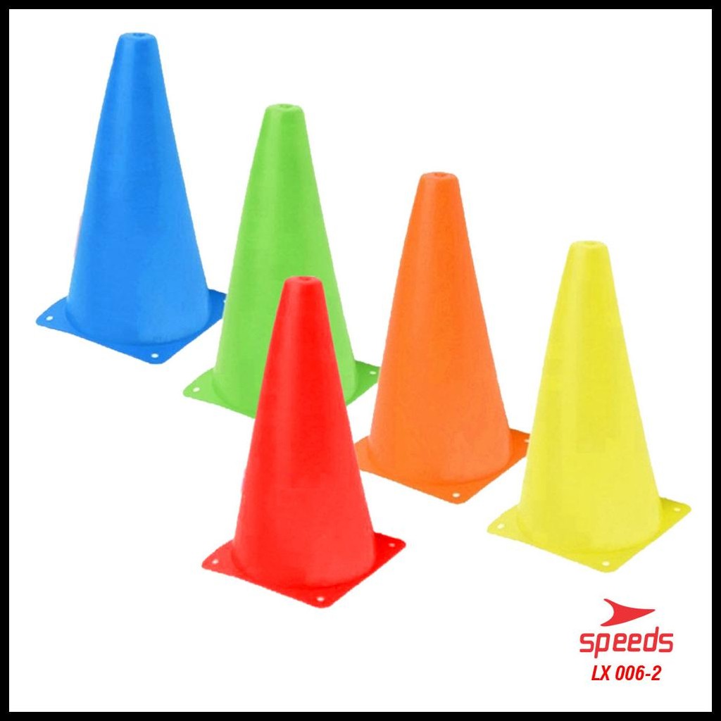 SATU SET 12 PCS (1 LUSIN) CONE/CONES KUN KERUCUT RAPAT 23 CM UNTUK OLAHRAGA