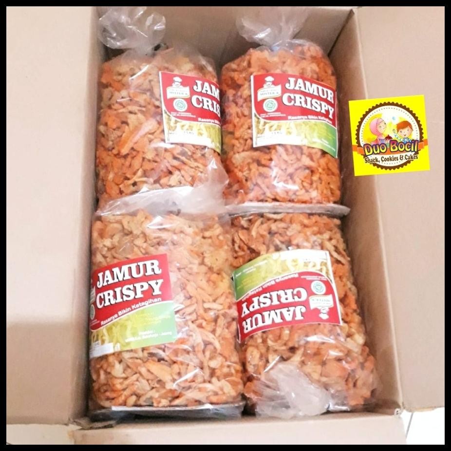 

KERIPIK JAMUR TIRAM GURIH RENYAH 250 GRAM - DUO BOCIL SNACK
