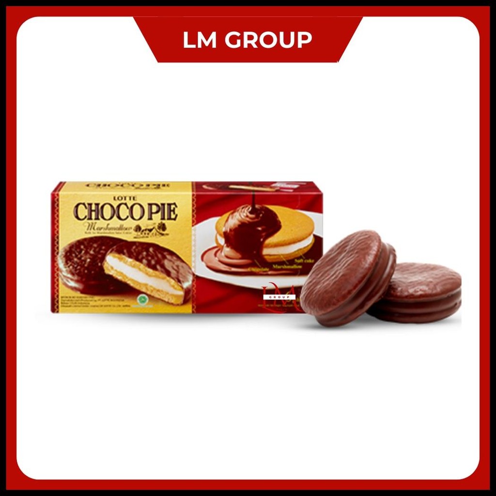 

LOTTE CHOCO PIE COKLAT MARSHMALLOW BOX 1 PACK ISI 12 PCSX28GR