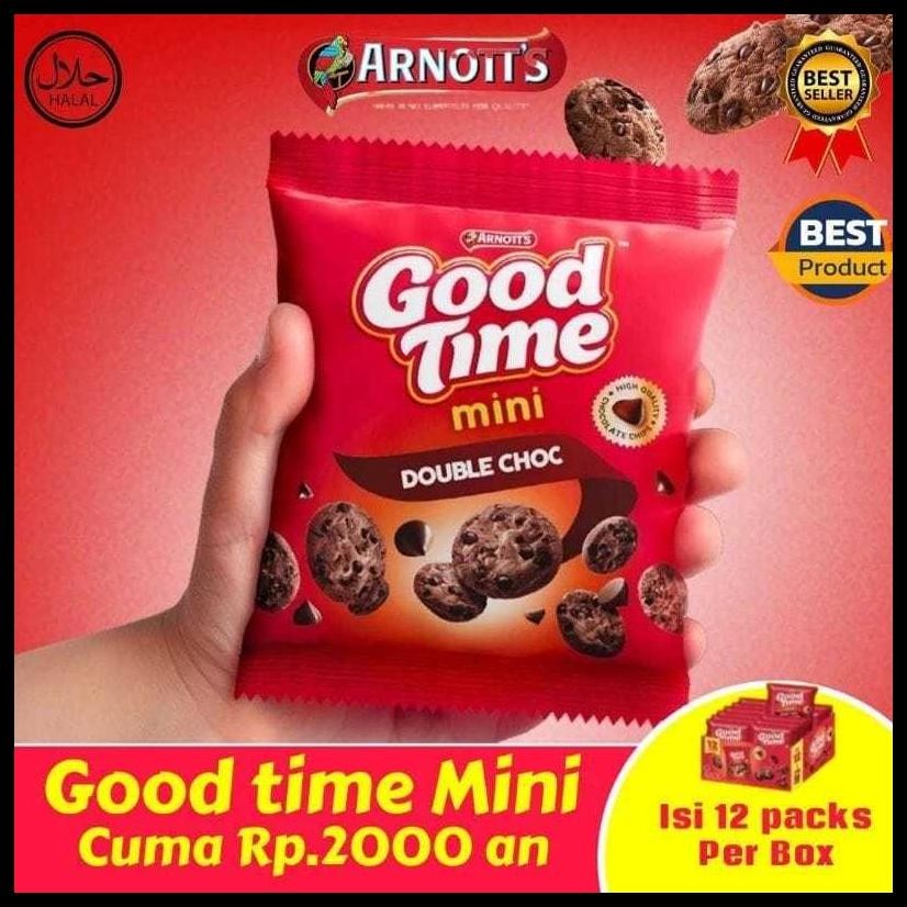 

MINI GOOD TIME DOUBLE CHOC | ISI 12 PACK @ 18 GR | ARNOTTS