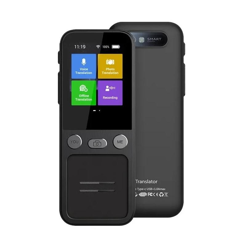 

AI Voice Real Time Translator Machine T16 138 Multi Online Languages Voice-Record 3.1 Inch Big Screen Portable Offline Tradutor