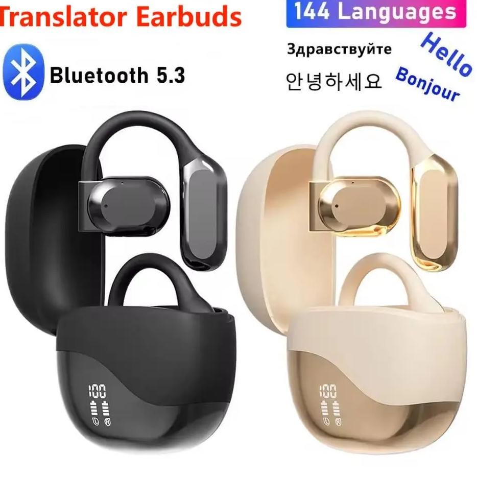 

Real Time AI Translator Earbuds Noise Cancelling Bluetooth 5.4 Translator Headset 140 Languages Translation Earphone For Travel
