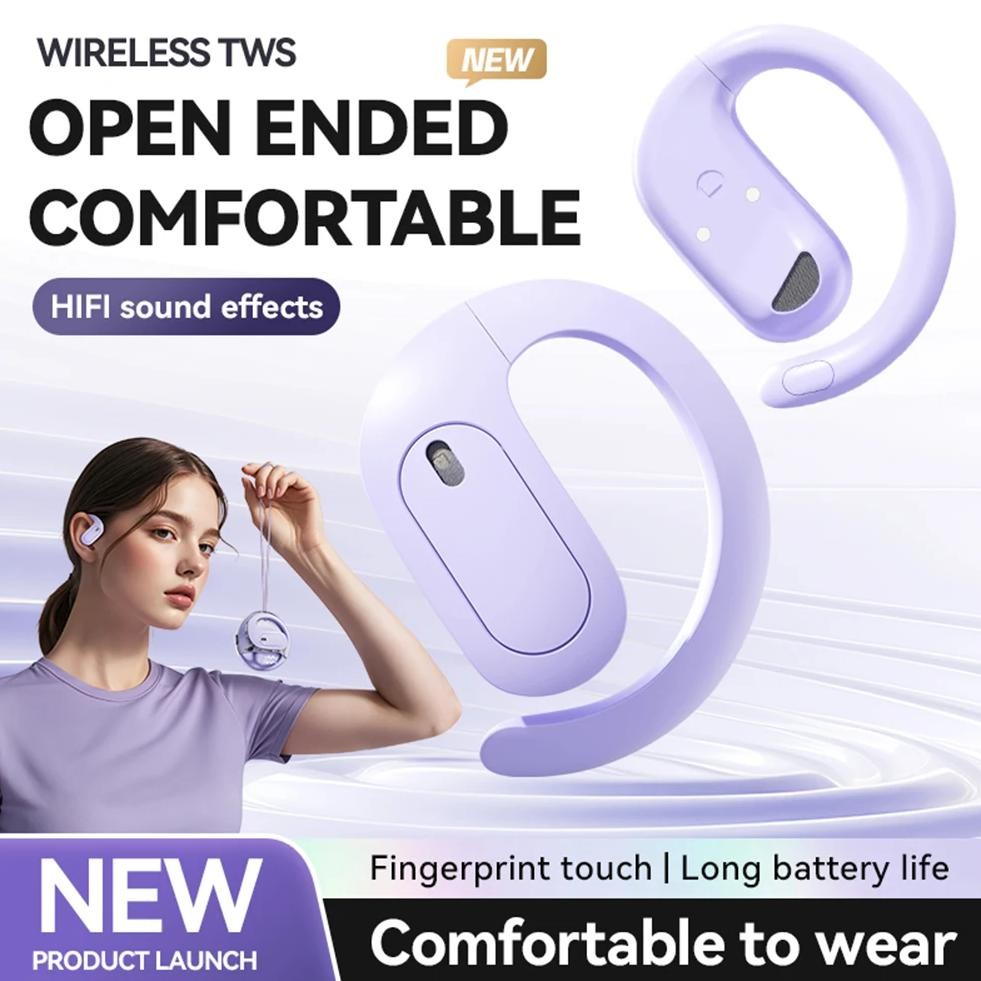 

Smart Wirelesss Translator Earbuds 144 Languages Translation Earphones Bluetooth-Compatible 5.4 Ear Hook Earphones for Daily Use