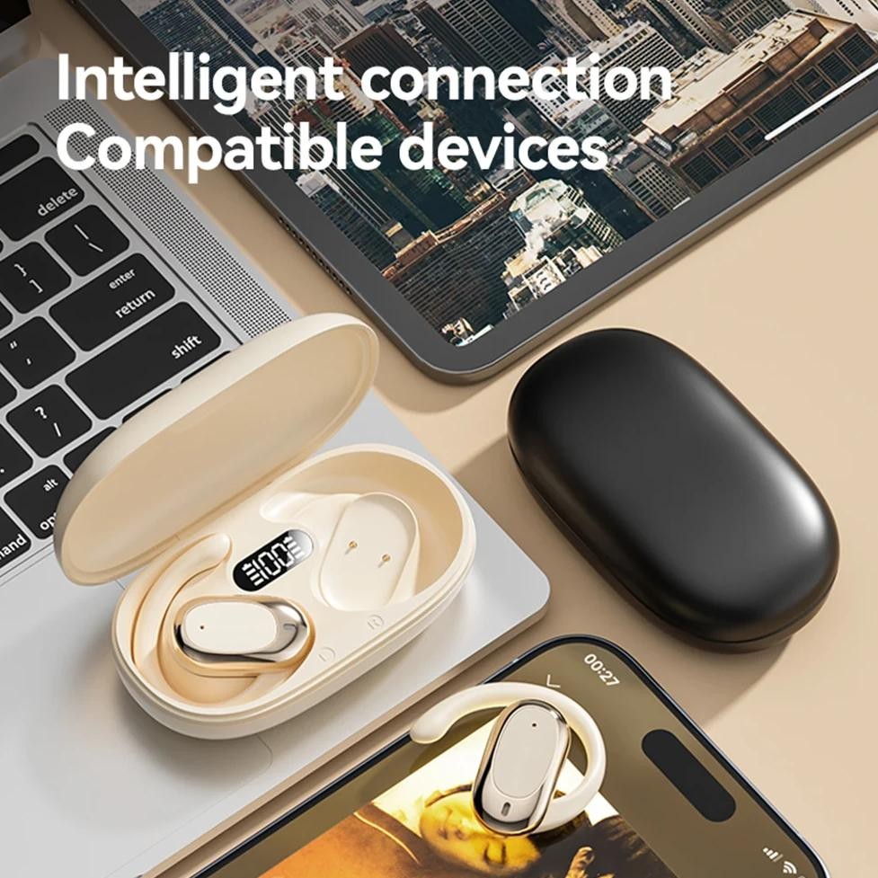 

AI Earhook Waterproof Translation Headphones Wireless BT5.4 144 Languages Real-time Translator Study Abroad Translation Earbuds