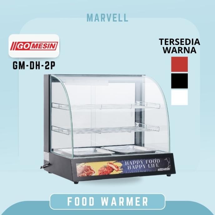 Penghangat Makanan Ayam / Gorengan / Roti Showcase Food Display Warmer