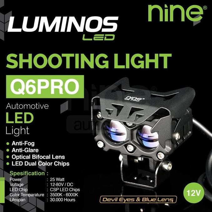 LAMPU LED TEMBAK SOROT LASER 2 WARNA LUMINOS Q6