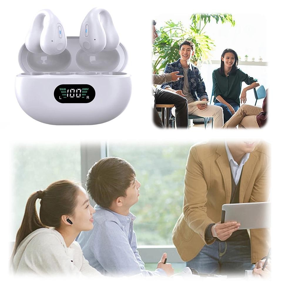 

144 Languages Translator Earbuds Ear Clip AI Real-time Translation Earbuds Smart Voice Translator for Travel Business Learning