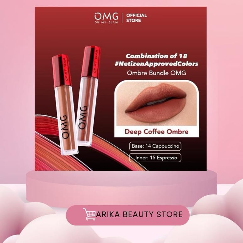 OMG OH MY GLAM Mattelast lip cream bold coffe ombre