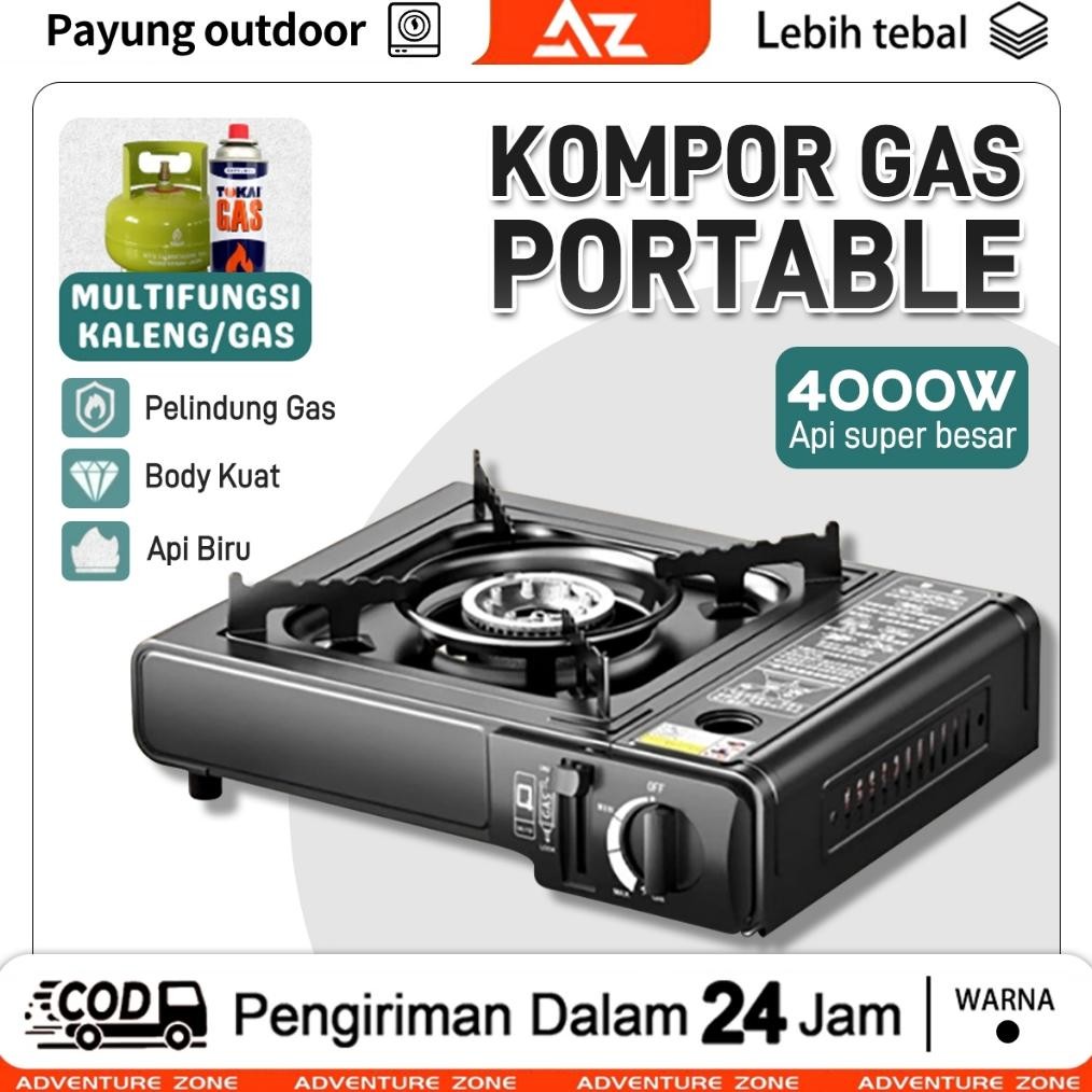 OMICKO Kompor Portable /BBQ Grill Bulat /KOMPOR PORTABLE 2 IN 1 GAS PORTABLE GAS