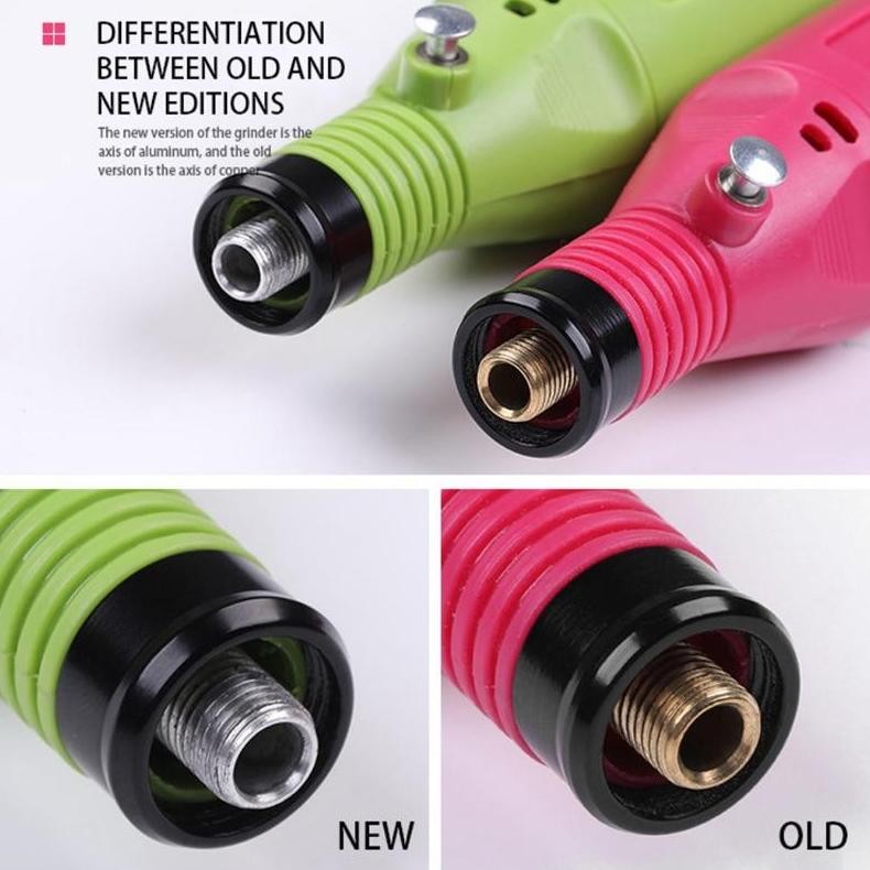 PJ Bor Mini / Alat Ukir Grafir / Gerinda Listrik Mini / Pen Ukir / Pedicure Manicure Machine Set/Mes