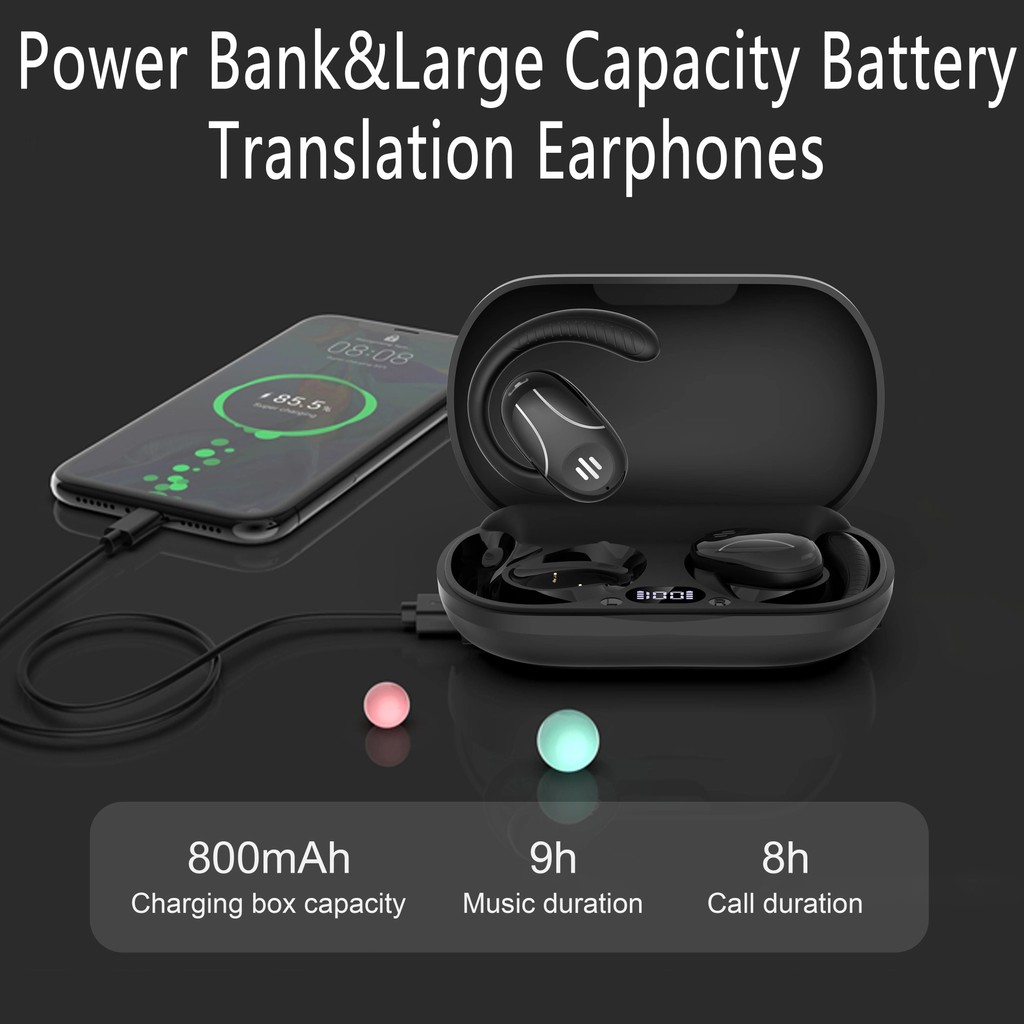 

New Smart Translation Noise Canceling Headphones Professional Translator 144 Languages Wireless Bluetooth headset Going Abroad